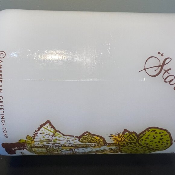 Vtg HOLLY HOBBIE Federal Glass Co Milk Glass Mug ~ Start Each Day in a Happy Way - Picture 10 of 13